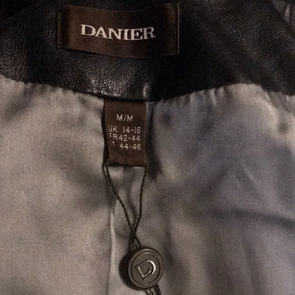 DANIER Black Genuine leather jacket - Picture 11 of 12